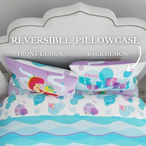 Miniatura 4 de The Little Mermaid Ariel - Juego de sábanas de microfibra súper suave para niños (producto oficial de Disney) por Franco