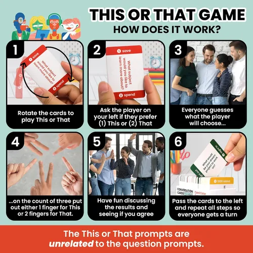 Miniatura 5 de Prompta 400 tarjetas de conversación para compañeros de trabajo, dos divertidos juegos de trabajo en equipo para el trabajo, tarjetas de preguntas