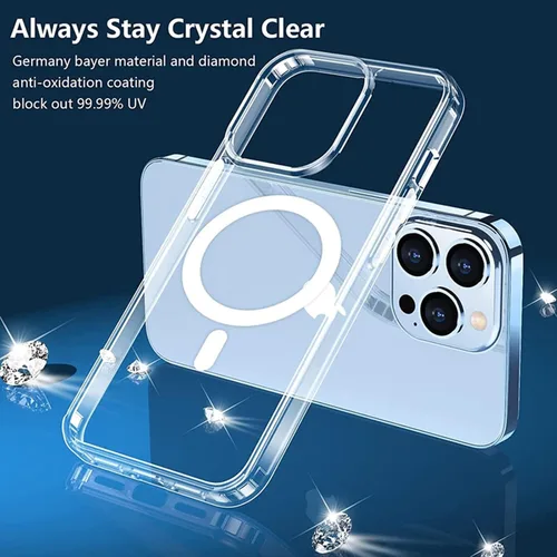 Miniatura 2 de Funda magnética transparente para iPhone 11 de 6.1 pulgadas, compatible con carga MagSafe, [antiamarilleo] [Ultra delgada]
