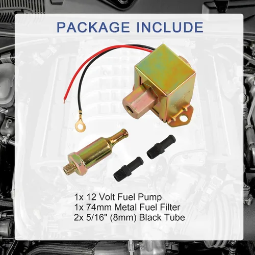 Miniatura 5 de Bomba de combustible eléctrica universal de 12 V EP014 para diésel o gasolina sólido metálico 4-6 PSI EP-014