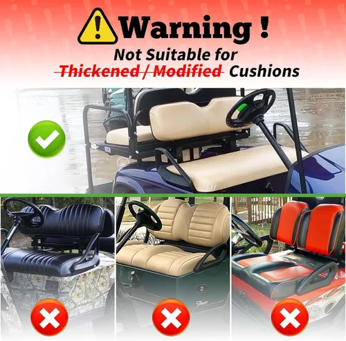 Miniatura 4 de 10L0L Juego de fundas de asiento delantero y trasero para carrito de golf para Club Car DS/Precedent/Onward/Tempo y Yamaha G29/Drive 2, elegantes