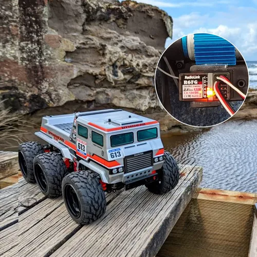 Miniatura 7 de Radiolink RC4GS V3 2.4G - Transmisor de radio RC de 5 canales y 2 receptores de giroscopio R6FG Combo de radio para camión oruga, coche, barco