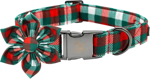 Miniatura 31 de Elegant little tail Collar de perro de San Patricio con flor, collares de perro con flores, trébol verde, regalo para mascotas, collares ajustables