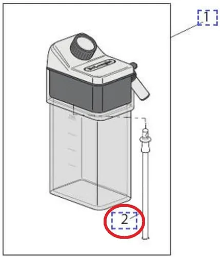 Miniatura 2 de Tubo de entrada de leche compatible con máquinas de café Delonghi