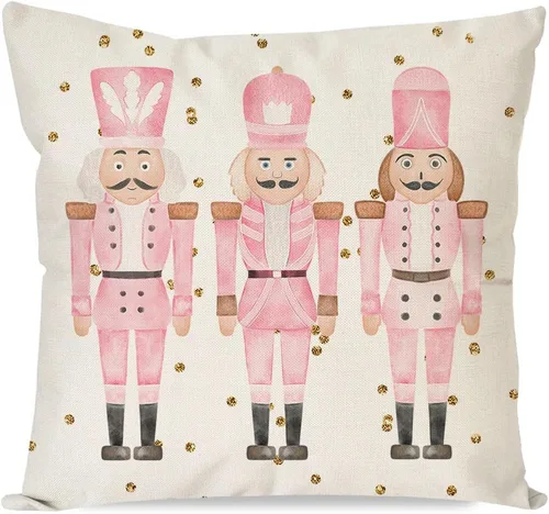 Miniatura 8 de PANDICORN - Funda de almohada decorativa de Cascanueces de Navidad 12x20 pulgadas, decoración de Navidad en negro con Cascanueces, cojín decorativo