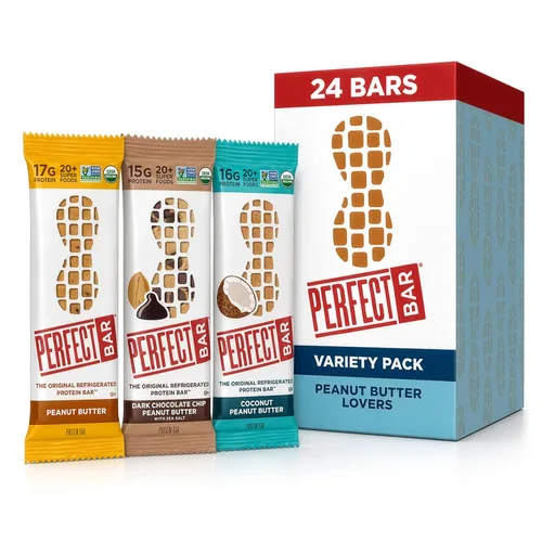 Miniatura 14 de Perfect Bar - Barra de proteínas con crujiente de frutas, frutos rojos mixtos y mantequilla de nueces, snack de proteínas, sin gluten, sin soya, sin