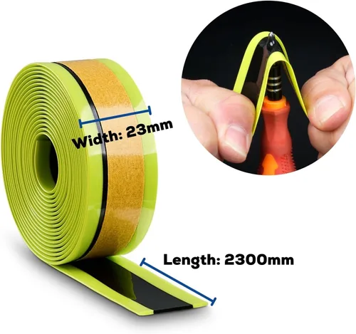 Miniatura 8 de Corki Cycles - Protectores planos para tubo de bicicleta y revestimientos de neumáticos autoadhesivos, se adapta a bicicletas de carretera