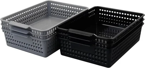 Miniatura 2 de Bandeja de almacenamiento de plástico A4, cestas de papel para el aula, 6 paquetes