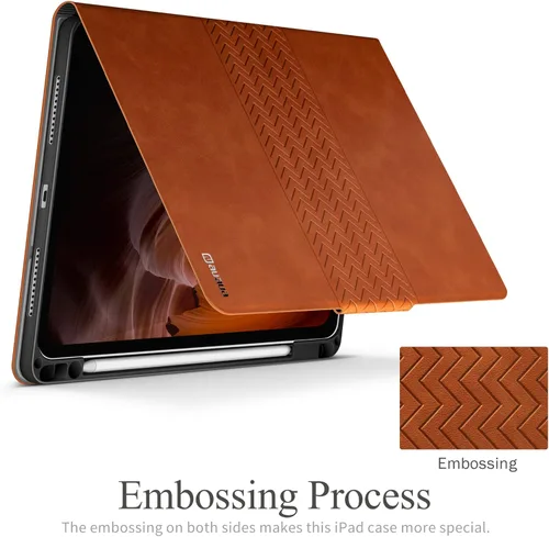 Miniatura 4 de auaua Funda para iPad Air de 11 pulgadas M3/M2 (2025/2024), iPad Air de 5ª/4ª generación (2022/2020) con soporte para lápices, apagado y encendido