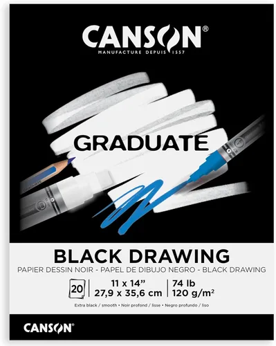 Miniatura 8 de Canson Bloc de dibujo para graduados, plegable, 9 x 12 pulgadas, 30 hojas Papel de artista para adultos y estudiantes, dibujo, bocetos y diario