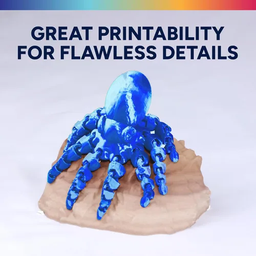 Miniatura 3 de OVERTURE - Paquete de filamento de seda PLA, sin obstrucciones, brillante, filamento metálico brillante para impresora 3D, carrete de 1 kg * 4
