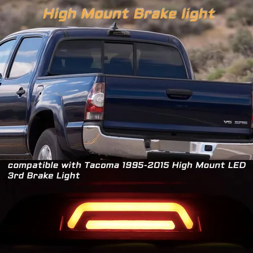 Miniatura 2 de Luces de freno LED de montaje alto, tercera luz de freno compatibles con Toyota Tacoma Truck 1995-2015 luz trasera LED de freno barra de luz trasera