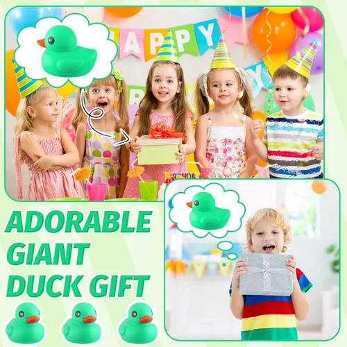 Miniatura 5 de Honoson Pato de Goma Gigante de 6.89 Pulgadas Pato de Goma Grande Patito Grande Juguete de Baño con Sonido Chirriante para Verano Baby Shower Fiesta