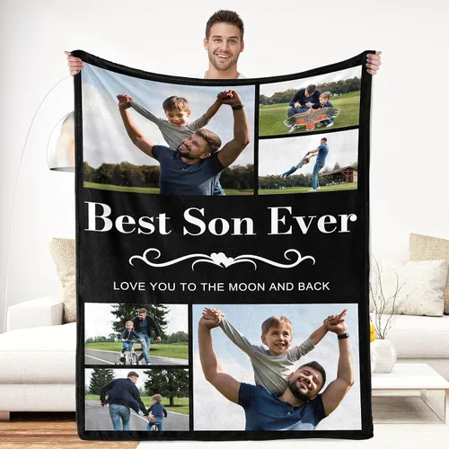 Miniatura 9 de Regalos de Beat Mom Ever, mantas personalizadas con fotos, mantas personalizadas con imagen para mamá de hija, hijo, a mi mamá, amante o esposa