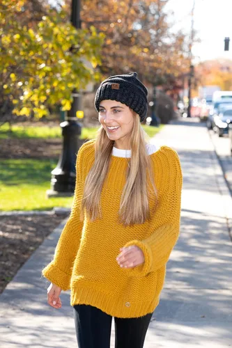 Miniatura 9 de Funky Junque Gorro holgado de punto trenzado de gran tamaño, grueso, suave, de gran