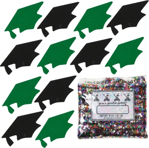 Miniatura 176 de Confetti Grad Cap Negro, Azul Marino Combo - 2 bolsas de media onza (1 oz)