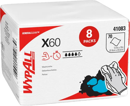 Miniatura 13 de WypAll 34790CT x 60 paños, caja pop-up, color blanco, 9 1/8 X 16 7/8, caja de 126 (paquete de 10 cajas)
