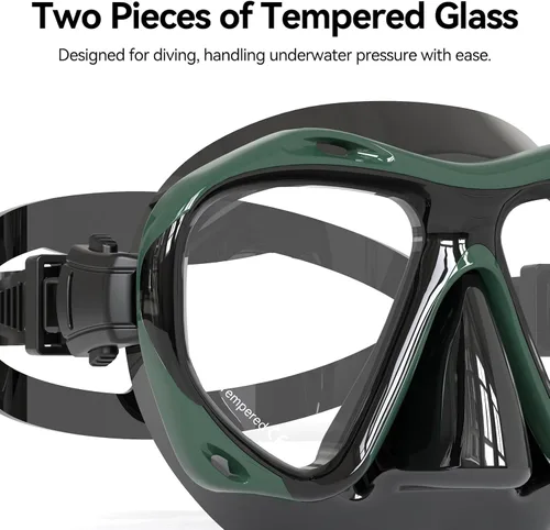 Miniatura 3 de COPOZZ Snorkel Mask Adult – Anti-Fog Scuba Mask with Nose Cover, Tempered Glass Snorkeling Gear for Adults