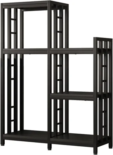 Miniatura 4 de Soporte para microondas de 6 niveles, estante independiente para hornear de cocina, estante de altura ajustable, estante para especias, mini nevera
