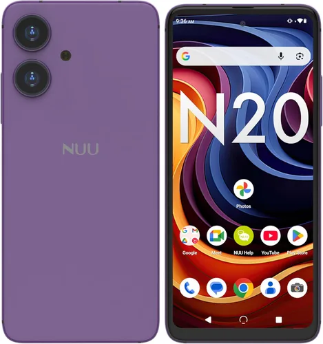Miniatura 10 de NUU Teléfono celular básico N20, cámara gran angular, 6 GB + (6 GB de RAM extendida), almacenamiento de 128 GB, pantalla HD+ de 6.6 pulgadas, 90 Hz
