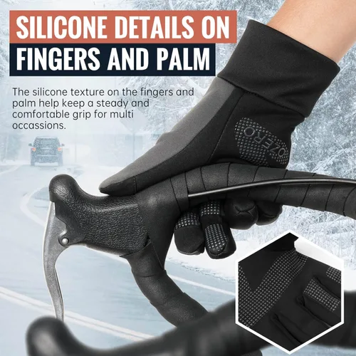 Miniatura 5 de OZERO - Guantes térmicos de invierno para hombres y mujeres, pantalla táctil, resistentes al agua, resistentes al viento, antideslizantes