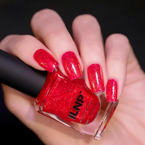 Miniatura 3 de ILNP Ariel - Esmalte de uñas Vivid Lobster Red Shimmer