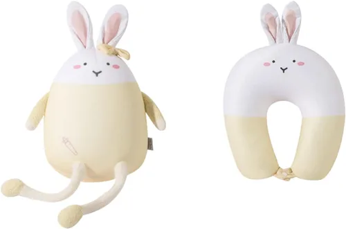 Miniatura 5 de Almohada de viaje 2 en 1 con cremallera y cuello en forma de U, bonita almohada de apoyo para el cuello de pingüino, almohada de viaje suave