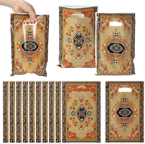 Miniatura 16 de 3sscha 50 bolsas de regalo de tren para fiesta, con temática de transporte, impermeable, con asas troqueladas, tráfico ferroviario, plástico