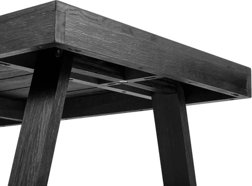 Miniatura 5 de Plank+Beam Mesa auxiliar rectangular clásica, mesa de centro de granja de 40 pulgadas, mini mesas centrales para espacios pequeños, mesa de té