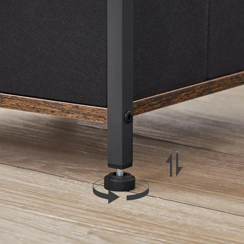 Miniatura 7 de HOOBRO Gabinete esquinero, estante esquinero de 4 niveles con 2 cajones, gabinete de piso de baño, gabinete de almacenamiento estrecho, para baño