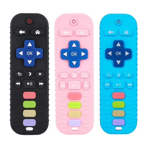 Miniatura 18 de Chuya Mordedores remotos de silicona para bebés, juguetes para dentición para TV, para bebés de 3-6-12-18 meses, juguetes para masticar para aliviar