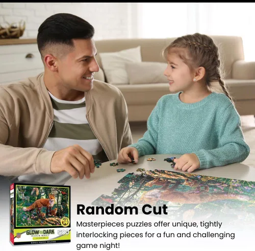 Miniatura 4 de MasterPieces - Rompecabezas de 500 piezas, brilla en la oscuridad, imágenes ocultas, Corner Market, diversión para adultos, familia, niños, 15" x 21