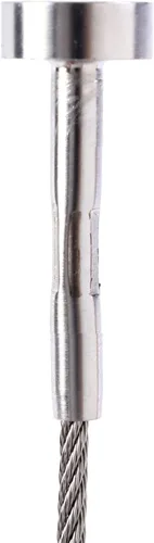 Miniatura 6 de Kit de barandilla de cable de 1/8 pulgadas, con rosca invisible, terminal receptor de cabeza hexagonal para poste de madera y metal con llave Allen