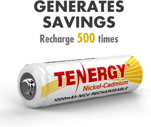 Miniatura 5 de Tenergy, Batería NiCd AA 1000 mAh, 21045, 4 Piezas, 4