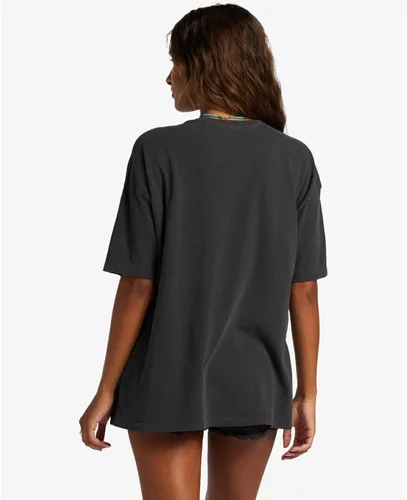 Miniatura 2 de Billabong Camiseta estampada de manga corta para mujer, Negro Sucio