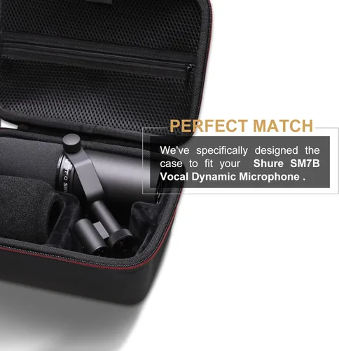 Miniatura 4 de LTGEM - Funda compatible con micrófono Shure SM7B / MV7+ / MV7X / MX7I / MV7 (solo funda)