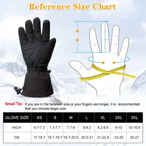 Miniatura 5 de Guantes térmicos con batería de 7.4 V recargables para hombres y mujeres, recargables para senderismo, esquí, ciclismo, campamento y pesca, guantes