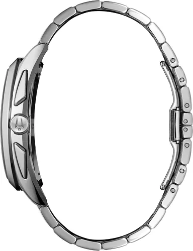 Miniatura 2 de Bulova Curv Multifunción para hombre de acero inoxidable, tono plateado (Modelo 96A186), plateado, Movimiento de cuarzo