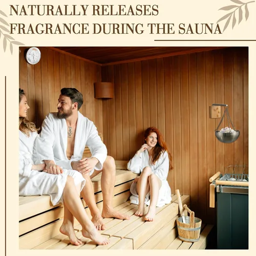 Miniatura 5 de Relaxweex 2 juegos de termómetro de sauna y soporte para taza de aceite de aromaterapia, termómetro e higrómetro 2 en 1 Fahrenheit de 15 minutos