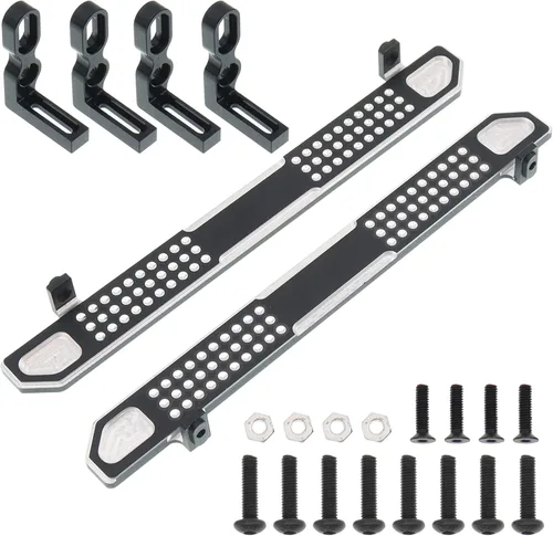 Paquete de 2 pedales laterales de metal compatibles con TRAXXAS TRX-4 TRX4 Defender Bronco escala 1/10 RC Crawler piezas mejoradas