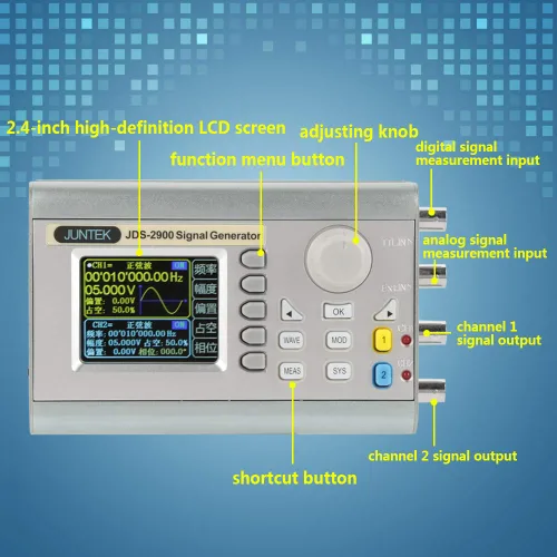 Miniatura 6 de JDS2900 DDS generador contador 15MHz 30MHz 40MHz 50MHz 60MHz alta exactitud Dua canal Función de onda arbitraria Generador Medidor de frecuencia
