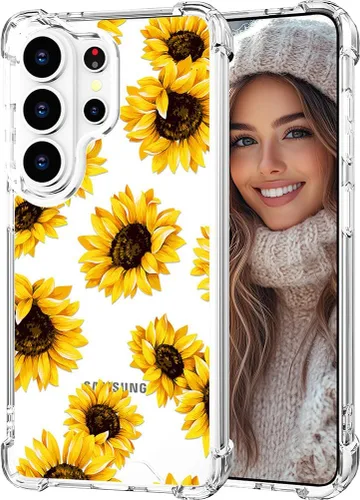 Miniatura 32 de Hungo Funda compatible con Samsung Galaxy S23 con diseño floral y bonito diseño transparente, femenino para mujeres y niñas, con hermoso clavel