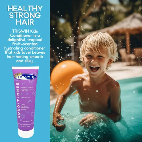 Miniatura 2 de TRISWIM Acondicionador perfumado para niños, cuidado del cabello después del nadador, eliminación de cloro, desenreda, caspa y alivio del cuero