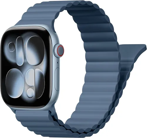 Miniatura 12 de BXUXOHS - Bandas deportivas magnéticas para Apple Watch de 40mm, 38mm, 41mm, 42mm, 44mm, 45mm, 46mm, iWatch para mujeres y hombres, correa