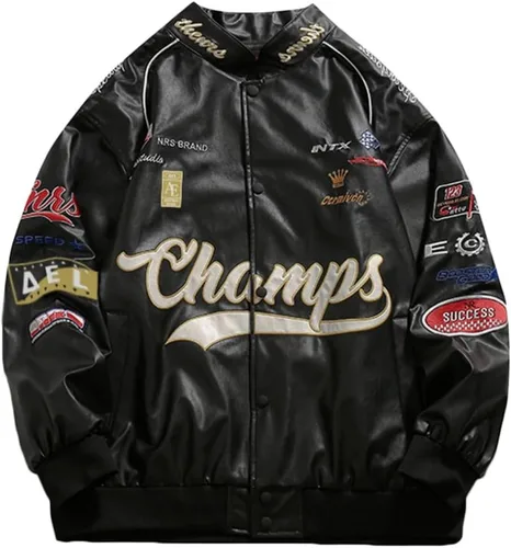 Miniatura 2 de Aelfric Eden Chaqueta universitaria con estampado de amor y letras para hombre, chaqueta de béisbol con gráficos vintage, unisex, ropa de calle