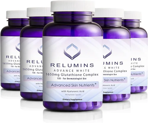 Miniatura 11 de Relumins Complejo de L-glutatión de 1650 mg – Soporte antioxidante con ácido alfa lipoico, NAC, L-metionina y vitamina E para la salud de la piel