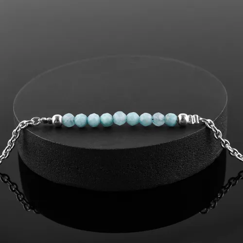 Miniatura 57 de YANARA Pulsera de tobillo para mujer, piedra de nacimiento natural, cuentas de piedras preciosas, tobillera delicada hecha a mano de 9 pulgadas +