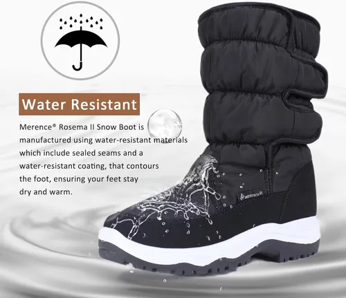 Miniatura 4 de CIOR - Botas de nieve Winter II para mujer, impermeables, forradas con piel, cálidas, antideslizantes