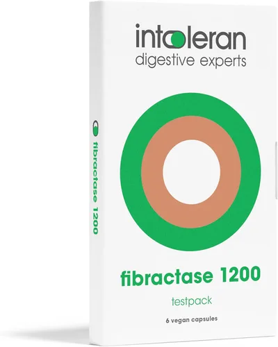 Intoleran Fibractase Forte Digestive Enzymes Testpack - 6 cápsulas | Suplemento para la intolerancia a los fructanos y galactanos | Ayuda a digerir