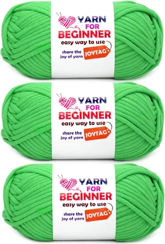 Miniatura 15 de Paquete de 3 hilos de ganchillo de mezcla de algodón y nailon - azul, gris, verde - 3x50g - puntadas fáciles de ver - kit de ganchillo y tejido